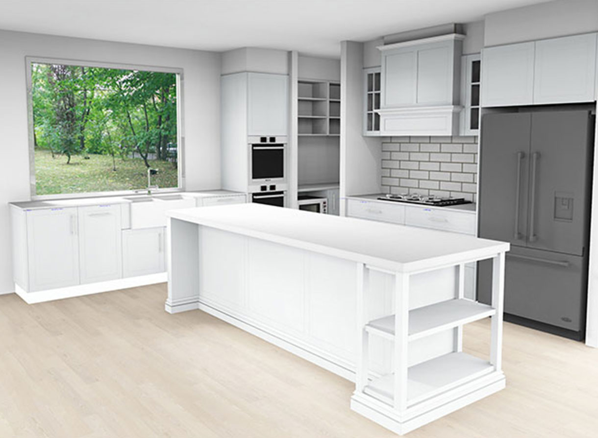 white kitchen themed design