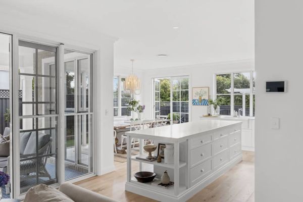 Bingara Kitchen with White Finish Cabinetry whole view